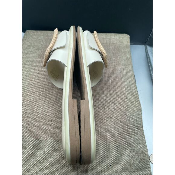 Cristina Francini Genuine Leather Sandals Cream Inez Buckle Size 8 Italian - Picture 7 of 11